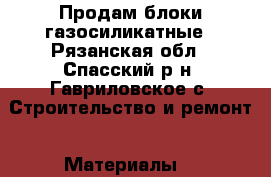 Продам блоки газосиликатные - Рязанская обл., Спасский р-н, Гавриловское с. Строительство и ремонт » Материалы   